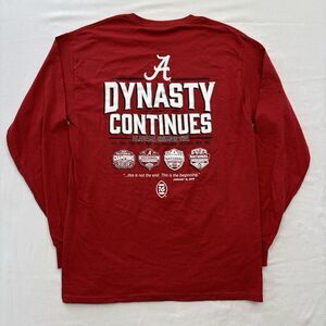 Alabama Crimson Tide 2015 National Champions Long Sleeve T-Shirt Red Mens Sz M